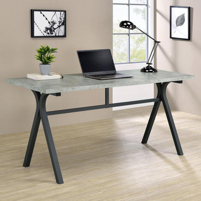 Tatum - Engineered Wood Top Writing Desk - Cement