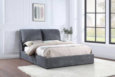 Laurel - Upholstered Platform Bed With Pillow Headboard