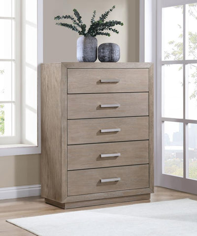 Kenora - 5 Drawers Bedroom Chest - Barley Brown