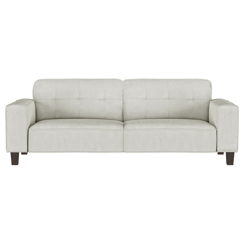 Deerhurst - Upholstered Track Arm Tufted Sofa - Beige