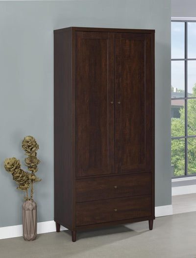 Wadeline - 2 Door Tall Accent Storage Cabinet - Rustic Tobacco