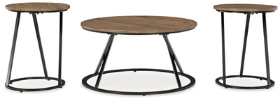 Cassbryn - Brown / Black - Occasional Table Set (Set of 3)