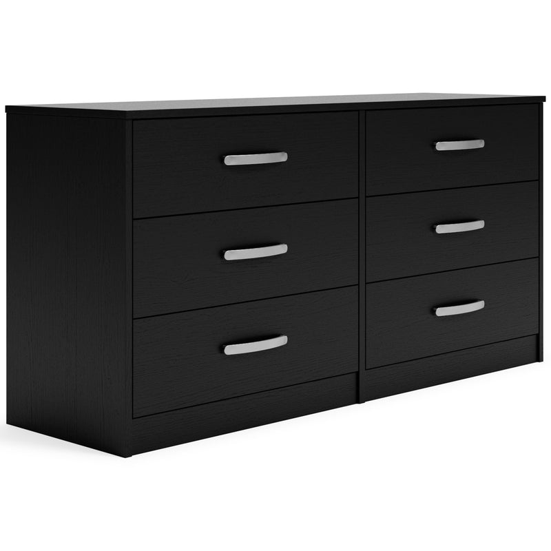 Finch - Black - Six Drawer Dresser - 29&