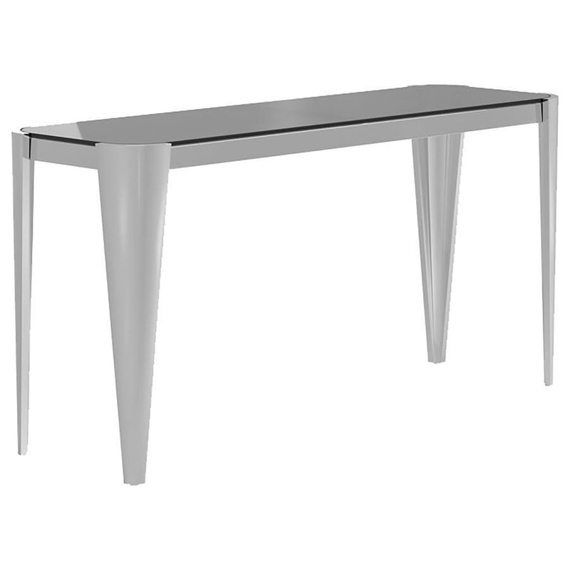 Desmond - Rectangle Glass Top Sofa Table - Pearl Silver