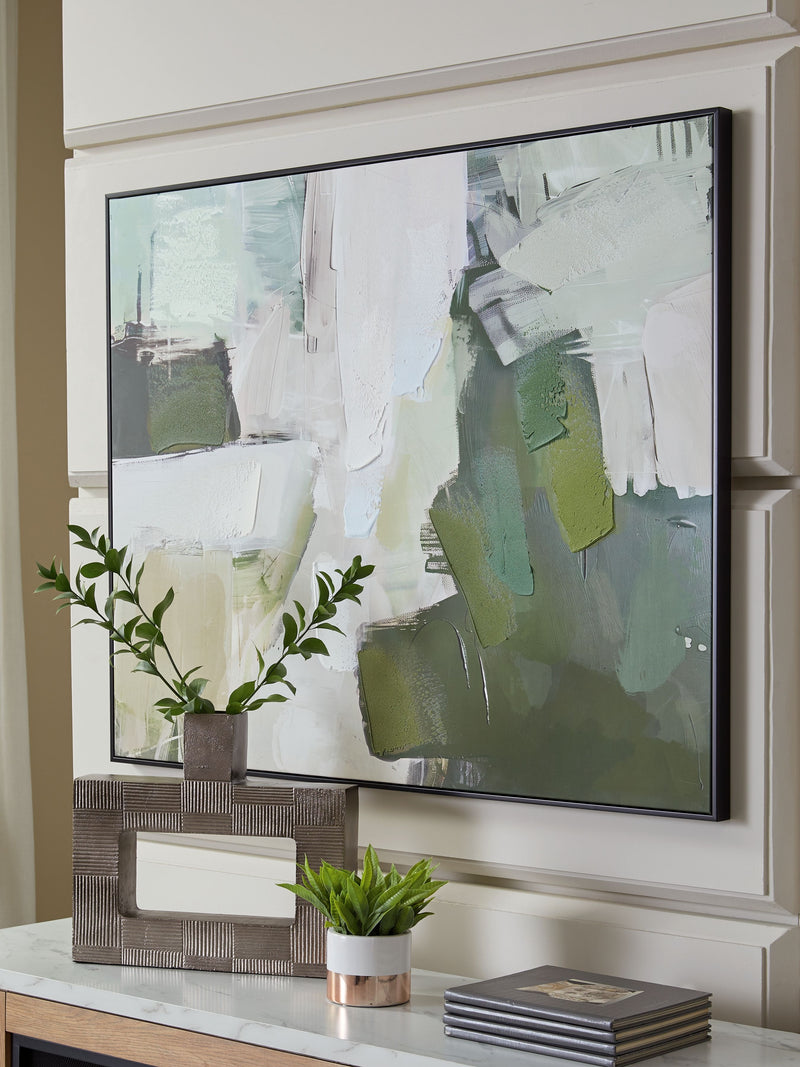 Vinick - Green / Gray / White - Wall Art