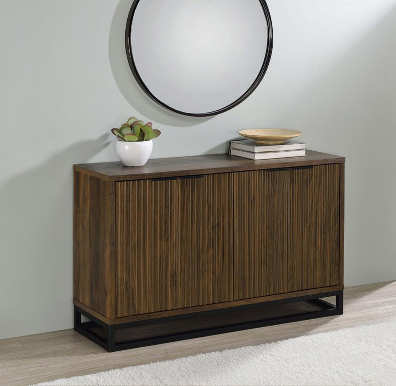 Ryatt - 4 Door Engineered Wood Accent Cabinet - Dark Pine