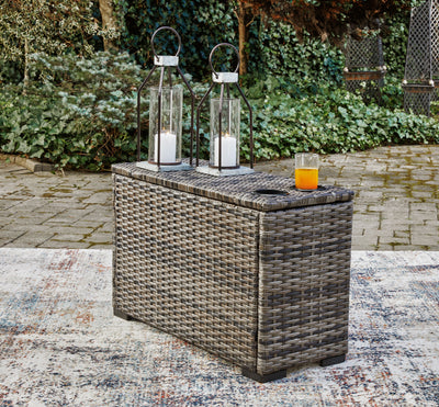 Harbor Court - Gray - Console With Drink Holders