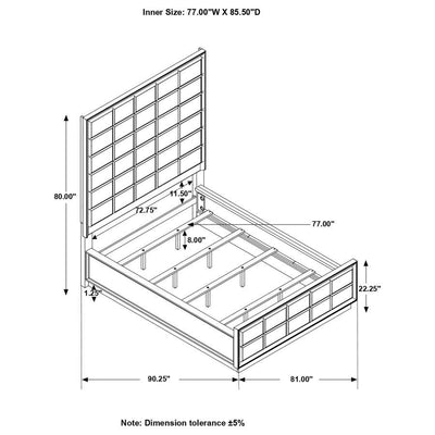 Durango - Upholstered Bed Peppercorn