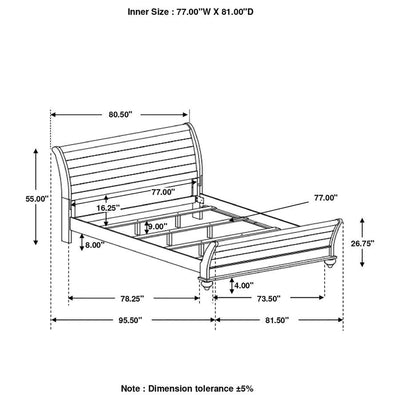 Stillwood - Sleigh Panel Bed