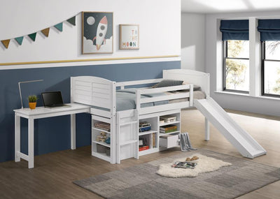 Millie - Twin Workstation Loft Bed - White