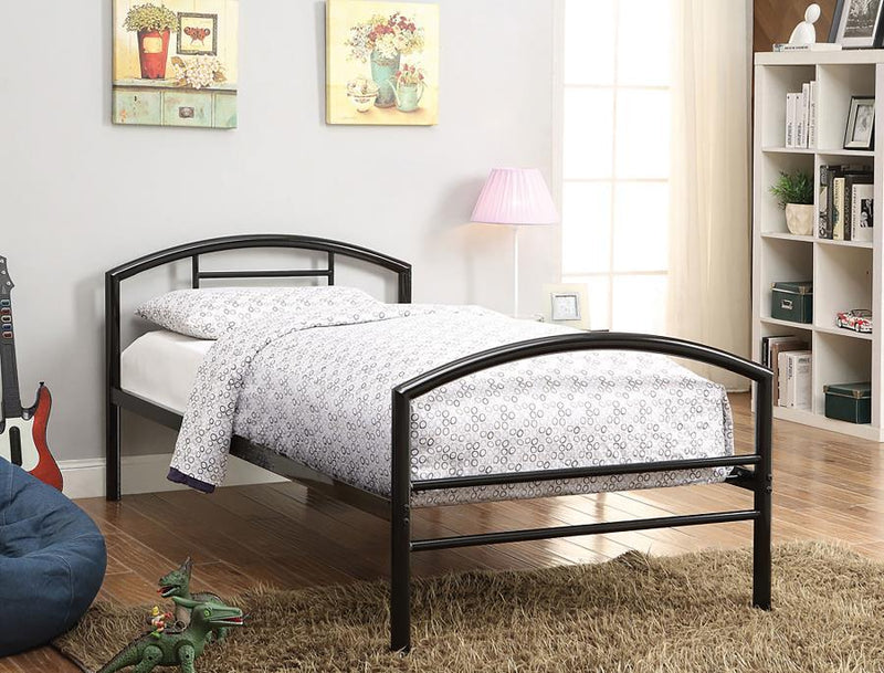 Baines - Metal Bed with Arched Headboard