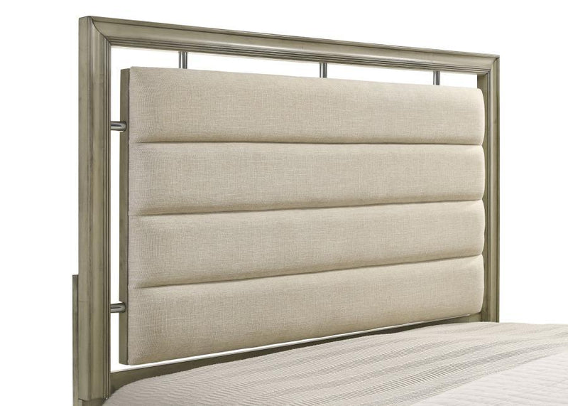 Giselle - Panel Bed With Upholstered Headboard