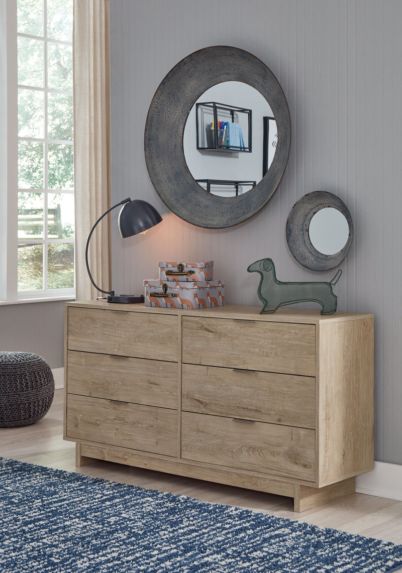 Oliah - Beige - Six Drawer Dresser - 31&