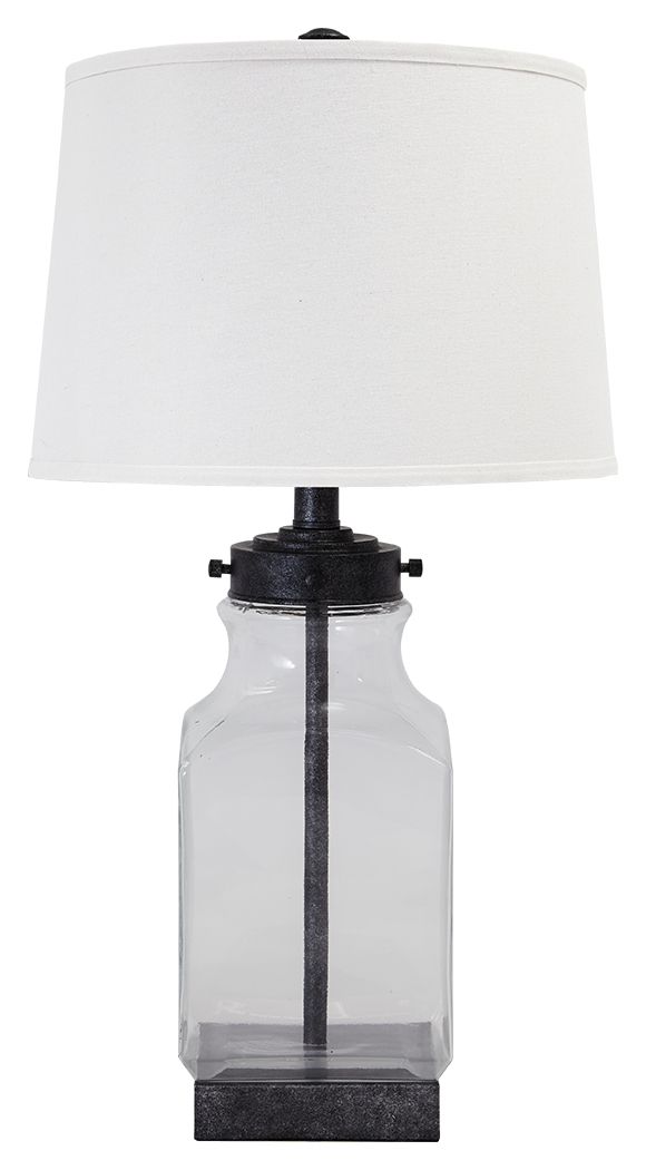 Sharolyn - Transparent / Silver Finish - Glass Table Lamp