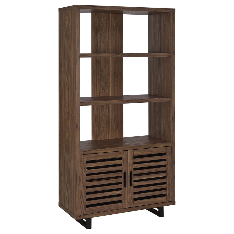 Maddox - 3 Shelf Cabinet Bookcase - Walnut