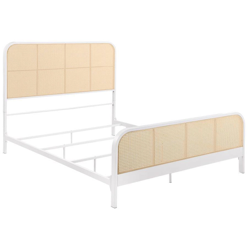 Lanewood - Polyethylene PE Rattan Upholstered Metal Bed