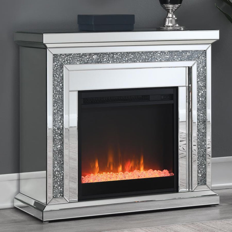 Lorelai - Rectangular Freestanding Fireplace - Mirror