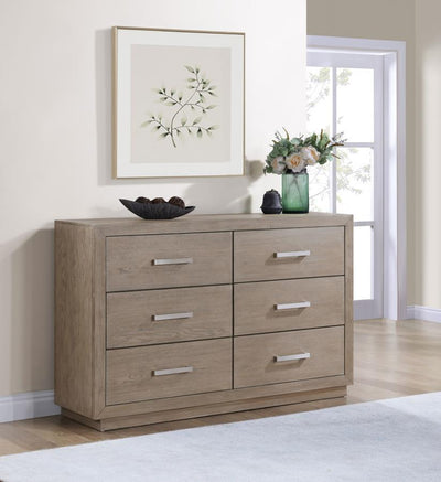 Kenora - 6 Drawers Dresser - Barley Brown