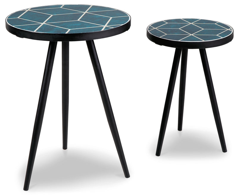 Clairbelle - Teal - Accent Table (Set of 2)