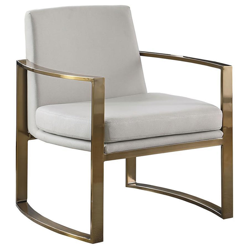 Cory - Upholstered Arched Arm Accent Chair - Cream