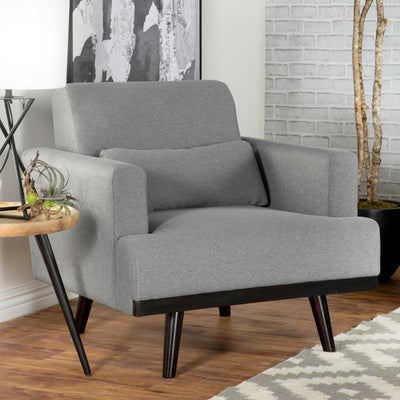 Blake - Upholstered Track Arm Accent Chair - Sharkskin