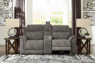 Next-Gen Durapella - Reclining Power Loveseat With Console