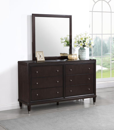 Emberlyn - 6-Drawer Bedroom Dresser With Mirror - Brown