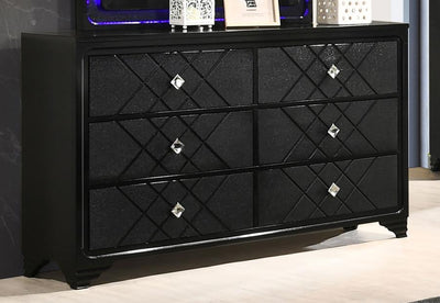 Penelope - 6-Drawer Dresser - Black