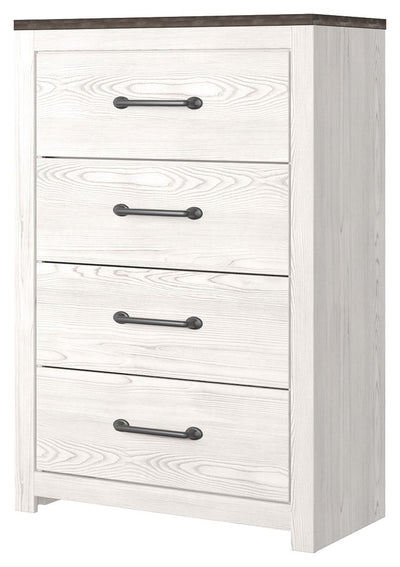 Gerridan - White / Gray - Four Drawer Chest