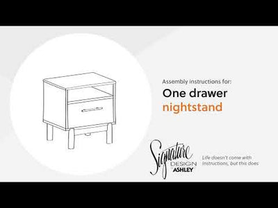 Calverson - Mocha - One Drawer Night Stand - Medium